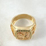 Anillo Gallo Armas 11gr / T11 / Oro Amarillo 18K