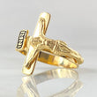 Anillo Cruz Cristo 4.45gr / T9 1/4 / Oro Amarillo 18K