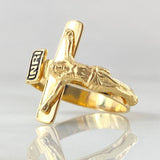 Anillo Cruz Cristo 4.45gr / T9 1/4 / Oro Amarillo 18K