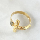Anillo Cruz Cristo 4.45gr / T9 1/4 / Oro Amarillo 18K