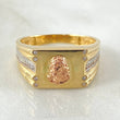 Anillo Rostro Cristo 5.2gr / T10 / Oro Amarillo 18K