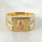 Anillo Rostro Cristo 5.2gr / T10 / Oro Amarillo 18K