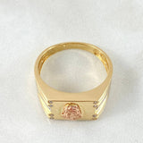 Anillo Rostro Cristo 5.2gr / T10 / Oro Amarillo 18K