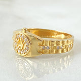 Anillo Correa Corona 3.3gr / T7 / Oro Amarillo 18K
