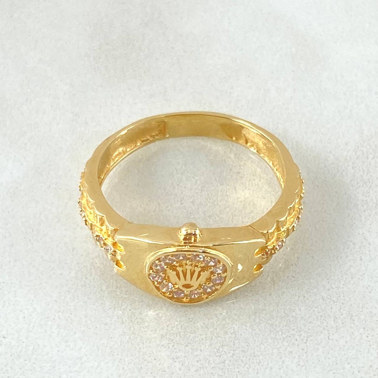 Anillo Correa Corona 3.3gr / T7 / Oro Amarillo 18K
