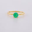 Anillo Solitario Cuatro Garra Esmeraldas 47pts 1.6g / T6 1/4 Oro Amarillo 18K