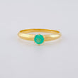 Anillo Solitario Seis Garra Esmeraldas 24pts 1.85g / T6 3/4 Oro Amarillo 18K