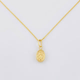 Set Cadena Veneciana + Dije Virgen Milagrosa / 1.35g / 40cm Oro Amarillo 18K