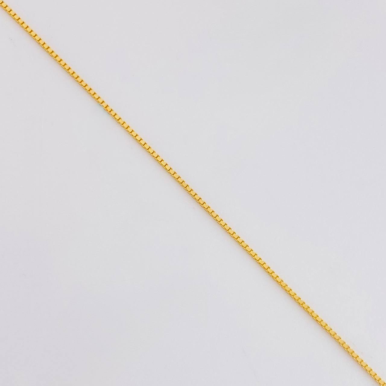 Set Cadena Veneciana + Dije Cruz / 1.45g / 50cm Oro Amarillo 18K