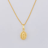 Set Cadena Veneciana + Dije Guadalupe / 1.45g / 45cm Oro Amarillo 18K