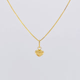 Set Cadena Veneciana + Dije Corazon / 1.25g / 40cm Oro Amarillo 18K