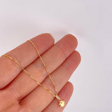 Set Cadena Veneciana + Dije Corazon / 1.45g / 50cm Oro Amarillo 18K