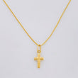 Set Cadena Veneciana + Dije Cruz / 1.45g / 50cm Oro Amarillo 18K