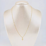 Set Cadena Veneciana + Dije Cruz / 1.4g / 45cm Oro Amarillo 18K