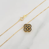 Set Cadena Veneciana + Dije Trebol / 2.4 g / 45.5 cm Oro Amarillo 18K