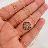 Set Cadena Veneciana + Dije Trebol / 2.4 g / 45.5 cm Oro Amarillo 18K