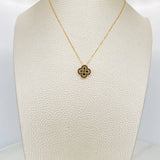 Set Cadena Veneciana + Dije Trebol / 2.4 g / 45.5 cm Oro Amarillo 18K