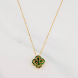 Set Cadena Veneciana + Dije Trebol / 2.4 g / 45 cm Oro Amarillo 18K