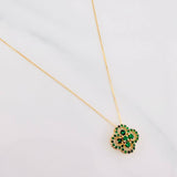 Set Cadena Veneciana + Dije Trebol / 2.4 g / 45 cm Oro Amarillo 18K