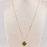 Set Cadena Veneciana + Dije Trebol / 2.4 g / 45 cm Oro Amarillo 18K