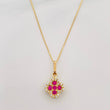 Set Cadena Veneciana + Dije Trebol / 2.15 g / 45 cm Oro Amarillo 18K