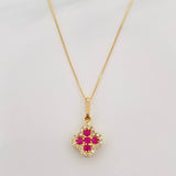 Set Cadena Veneciana + Dije Trebol / 2.1 g / 45 cm Oro Amarillo 18K