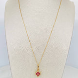 Set Cadena Veneciana + Dije Trebol / 2.1 g / 45 cm Oro Amarillo 18K