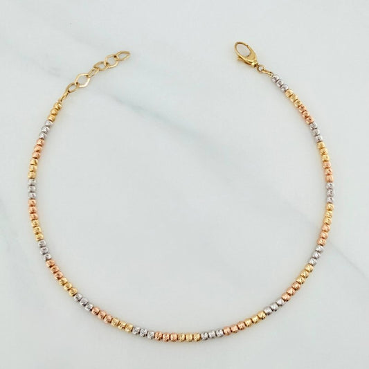 Pulso Modulable Militar 3.8 g / 18.3 cm - 20 cm / 3 mm Tres Oros 18K
