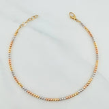 Pulso Modulable Militar 3.8 g / 18.3 cm - 20 cm / 3 mm Tres Oros 18K