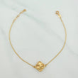 Pulso Modulable Aro Seguido Trebol 1.9 g / 18 cm - 20.5 cm / 0.7 mm Oro Amarillo 18K