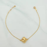 Pulso Modulable Aro Seguido Trebol 1.9 g / 18 cm - 20.5 cm / 0.7 mm Oro Amarillo 18K