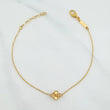 Pulso Modulable Aro Seguido Trebol 2.25 g / 18.3 cm - 21 cm / 1 mm Oro Amarillo 18K