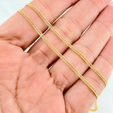 Cadena Cubana Reticulada 2.4 g / 50.5 cm / 1.3 mm Oro Amarillo 18K