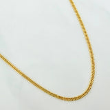 Cadena Cubana Reticulada 2.4 g / 50.5 cm / 1.3 mm Oro Amarillo 18K