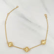 Pulso Modulable Aro Seguido Trebol 3.55 g / 17 cm - 19 cm / 1.2 mm Oro Amarillo 18K