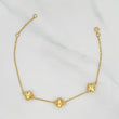 Pulso Modulable Aro Seguido Trebol 3.55 g / 19.5 cm - 18 cm / 4 mm Oro Amarillo 18K