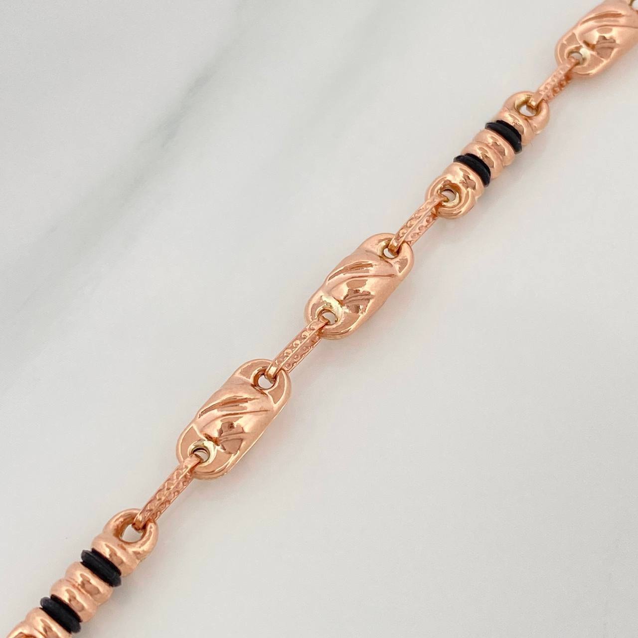 Pulso Rustico Grano 5.1 g / 21.5 cm / 4.7 mm Oro Rosa 18K