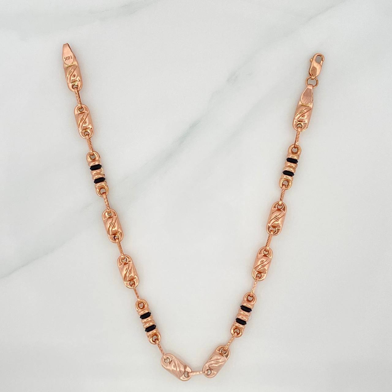 Pulso Rustico Grano 5.1 g / 21.5 cm / 4.7 mm Oro Rosa 18K