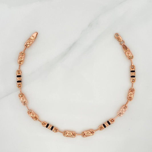 Pulso Rustico Grano 5.1 g / 21.5 cm / 4.7 mm Oro Rosa 18K
