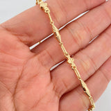 Pulso Rustico Dubai 4 g / 22 cm / 4 mm Oro Amarillo 18K