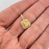 Dije Halo Cuadrado 2.1 g / 2 cm Oro Amarillo 18K
