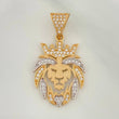 Dije León 3.2 g / 3.5 cm Dos Oros Amarillo Blanco 18K