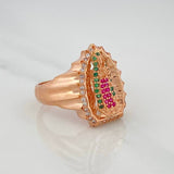 Anillo Virgen Guadalupe 6.65 g / T8 1/4 Oro Rosa 18K
