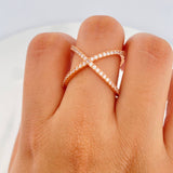 Anillo Doble Espiral 3.7 g / T10 1/2 Oro Rosa 18K
