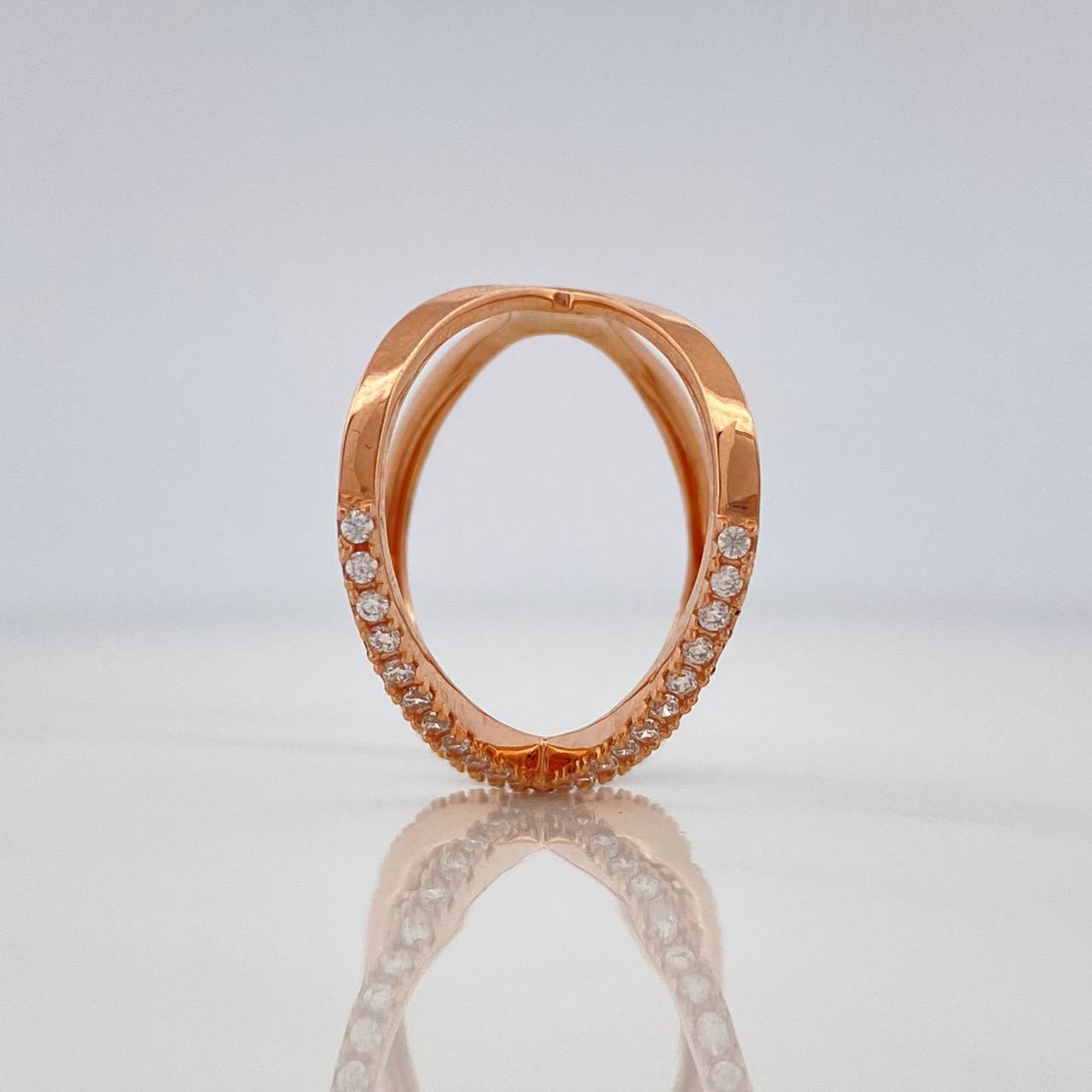 Anillo Doble Espiral 3.7 g / T10 1/2 Oro Rosa 18K