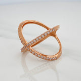 Anillo Doble Espiral 3.7 g / T10 1/2 Oro Rosa 18K