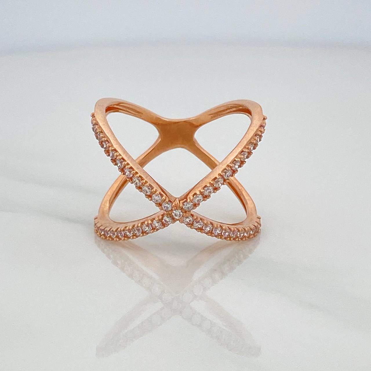 Anillo Doble Espiral 3.7 g / T10 1/2 Oro Rosa 18K