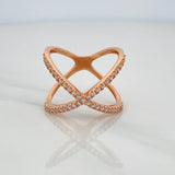 Anillo Doble Espiral 3.7 g / T10 1/2 Oro Rosa 18K