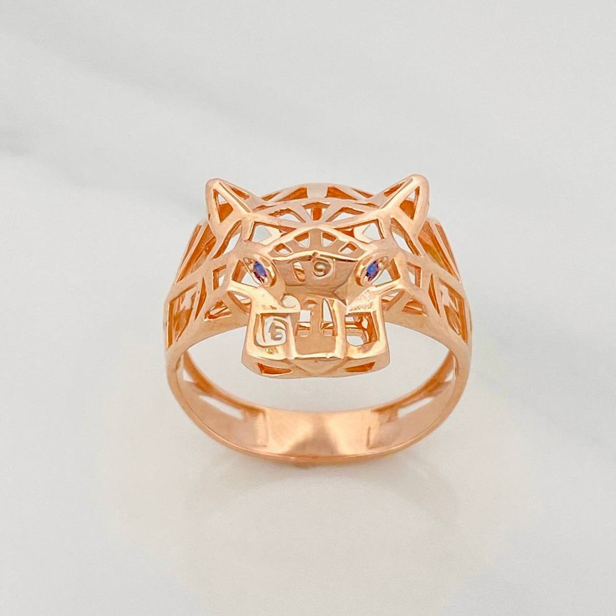 Anillo Pantera Filigrana 3.75 g / T7 1/4 Oro Rosa 18K