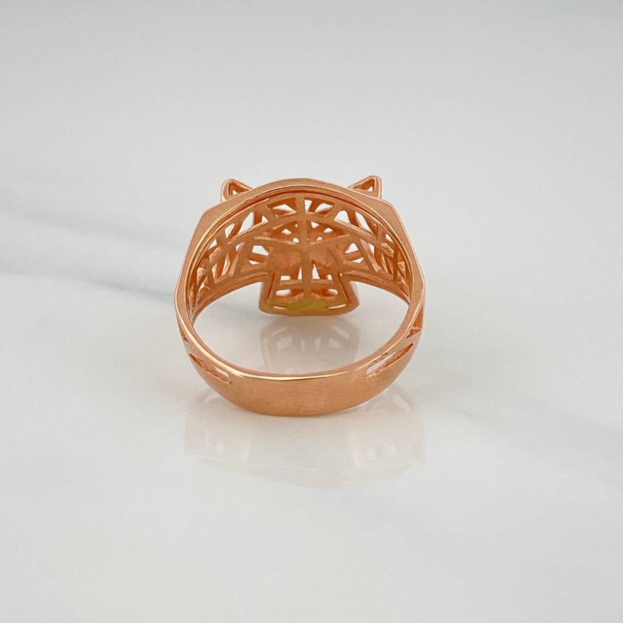 Anillo Pantera Filigrana 3.75 g / T7 1/4 Oro Rosa 18K